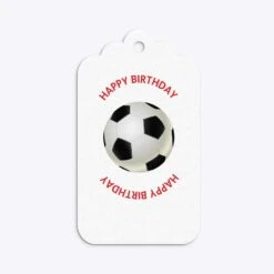 Red And Black Stripes Personalised Football Shirt Gift Tags -Wrap & Case Store Red and Black Stripes Personalised Football Shirt Three Tier Rectangle Gift Tag Back