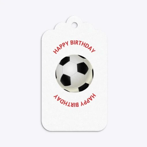 Red And Black Stripes Personalised Football Shirt Gift Tags - Image 9