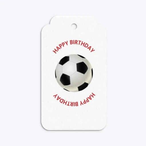Red And Black Stripes Personalised Football Shirt Gift Tags - Image 7