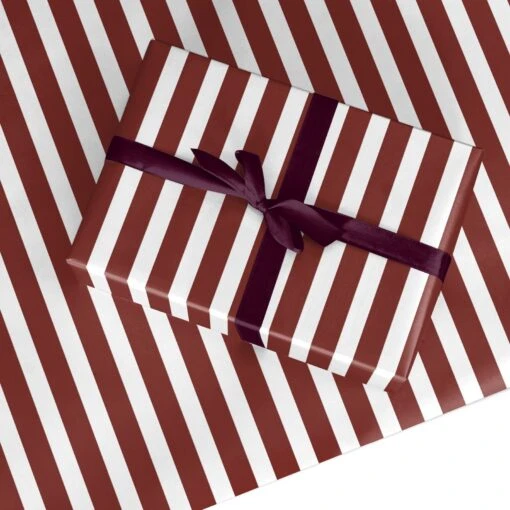 Red And White Stripe Wrapping Paper