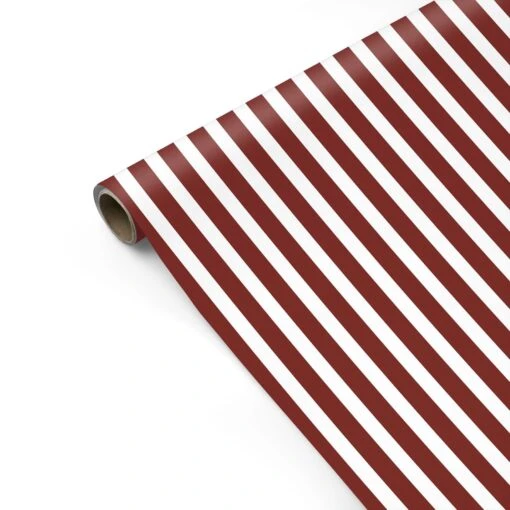 Red And White Stripe Wrapping Paper - Image 2