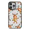 Reindeer Photo Face IPhone Case -Wrap & Case Store Reindeer Photo Face iPhone 14 Pro Max Black Impact Case on Silver phone
