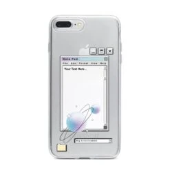 Retro Note Pad IPhone Case -Wrap & Case Store Retro Note Pad iPhone 7 Plus Bumper Case on Silver iPhone