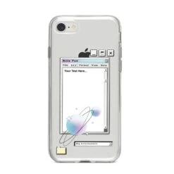 Retro Note Pad IPhone Case -Wrap & Case Store Retro Note Pad iPhone 8 Bumper Case on Silver iPhone