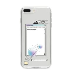 Retro Note Pad IPhone Case -Wrap & Case Store Retro Note Pad iPhone 8 Plus Bumper Case on Silver iPhone