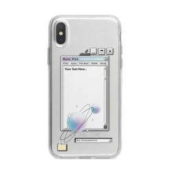 Retro Note Pad IPhone Case -Wrap & Case Store Retro Note Pad iPhone X Bumper Case on Silver iPhone Alternative Image 1