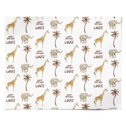 Safari Personalised Happy Birthday Wrapping Paper -Wrap & Case Store Safari Personalised Happy Birthday Personalised Wrapping Paper Alternative