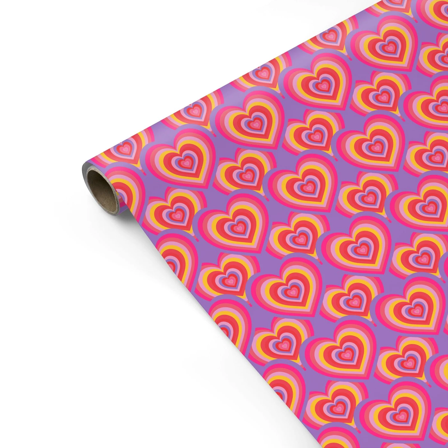 Seventies Heart Wrapping Paper - Image 2
