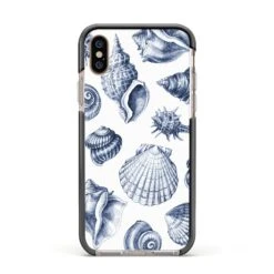 Shell IPhone Case -Wrap & Case Store Shell Apple iPhone Xs Impact Case Black Edge on Gold Phone
