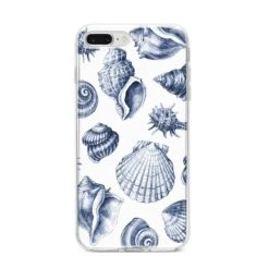 Shell IPhone Case -Wrap & Case Store Shell iPhone 8 Plus Bumper Case on Silver iPhone