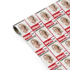 Front Page -Wrap & Case Store Spoof Newspaper Personalised Gift Wrap
