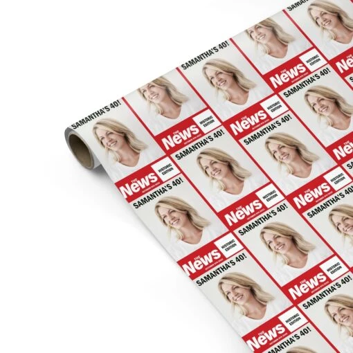 Spoof Newspaper Wrapping Paper - Image 2