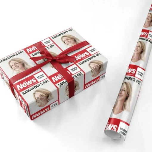Spoof Newspaper Wrapping Paper - Image 3