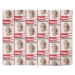 Spoof Newspaper Wrapping Paper -Wrap & Case Store Spoof Newspaper Personalised Wrapping Paper Alternative