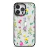 Sprigs Of Floral IPhone Case -Wrap & Case Store Sprigs Of Floral iPhone 14 Pro Max Black Impact Case on Silver phone