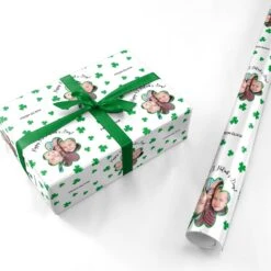 St Patricks Day Photo Upload Wrapping Paper -Wrap & Case Store St Patricks Day Photo Upload Personalised Wrapping Paper