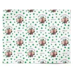 St Patricks Day Photo Upload Wrapping Paper -Wrap & Case Store St Patricks Day Photo Upload Personalised Wrapping Paper Alternative