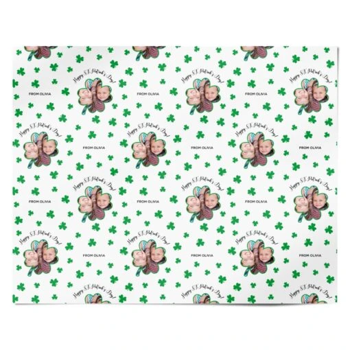 St Patricks Day Photo Upload Wrapping Paper - Image 4
