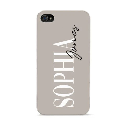 Stone Colour With Personalised Name IPhone Case - Image 4