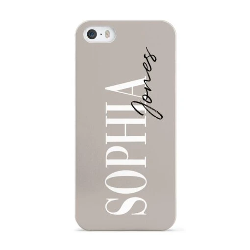 Stone Colour With Personalised Name IPhone Case - Image 3