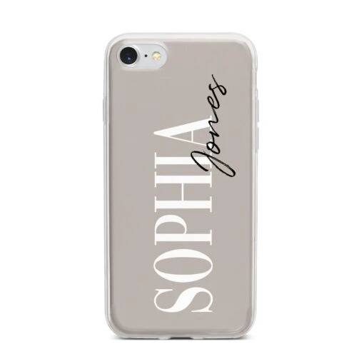 Stone Colour With Personalised Name IPhone Case - Image 12
