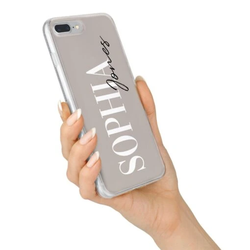 Stone Colour With Personalised Name IPhone Case - Image 15