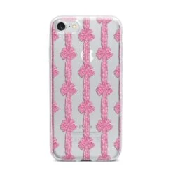 Striped Bow Pattern IPhone Case -Wrap & Case Store Striped Bow Pattern iPhone 7 Bumper Case on Silver iPhone