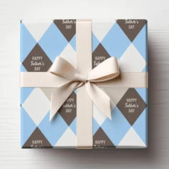 Argyle Fathers Day Wrapping Paper