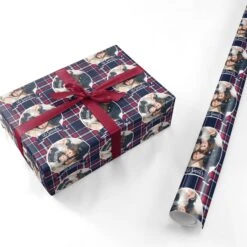 Tartan Christmas Photo Personalised Wrapping Paper -Wrap & Case Store Tartan Christmas Photo Personalised Personalised Wrapping Paper