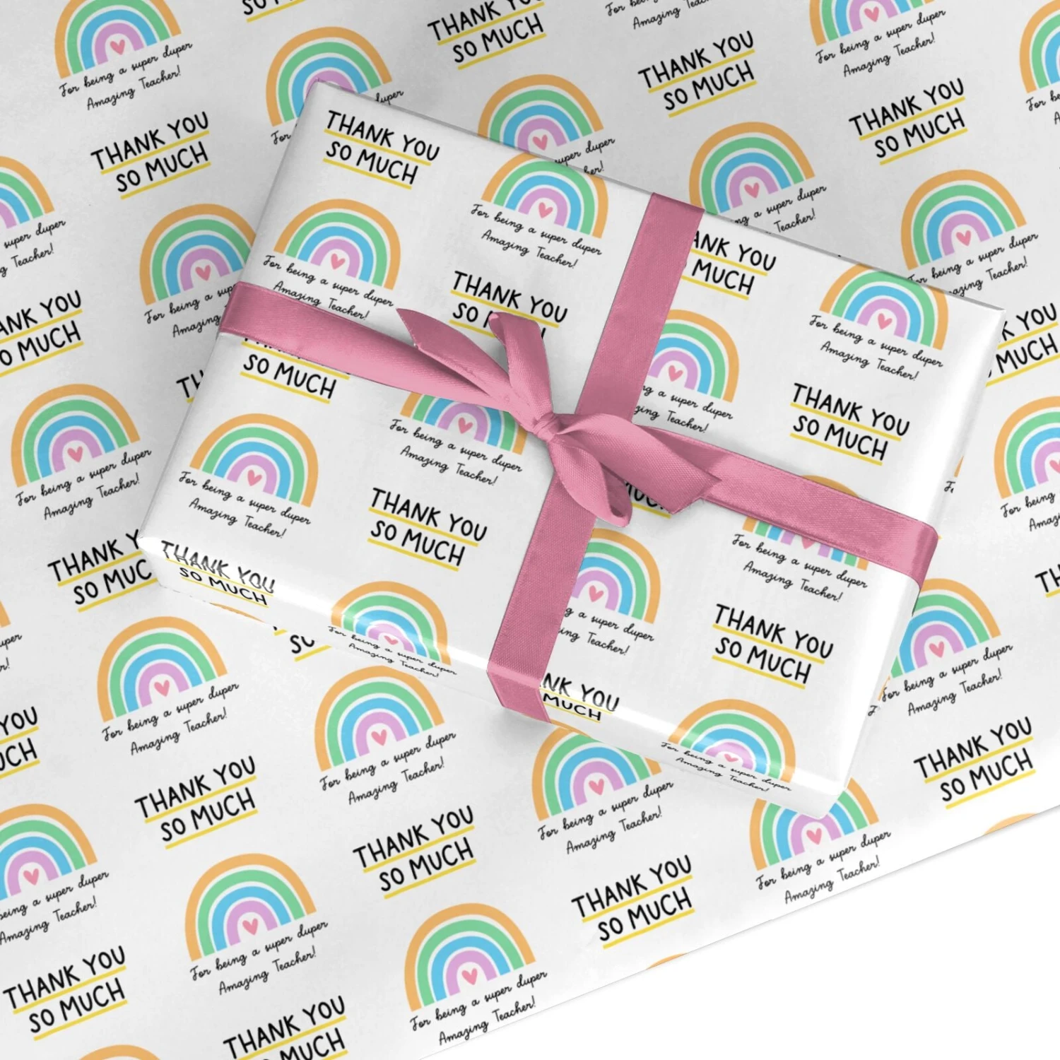 Teacher Thank You So Much Wrapping Paper