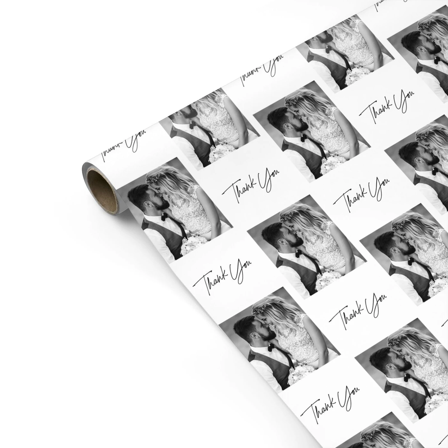 Wedding Photo 'Thank You' Print Wrapping Paper - Image 2