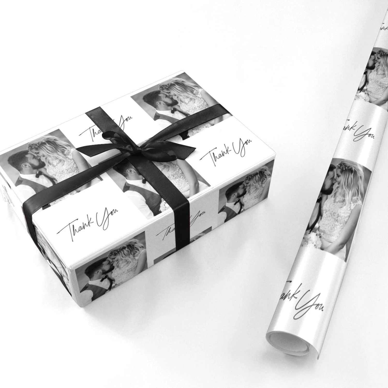 Wedding Photo 'Thank You' Print Wrapping Paper - Image 3