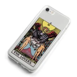 The Lovers Tarot Card IPhone Case -Wrap & Case Store The Lovers Tarot Card iPhone 8 Bumper Case on Silver iPhone Alternative Image