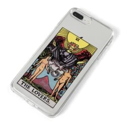 The Lovers Tarot Card IPhone Case -Wrap & Case Store The Lovers Tarot Card iPhone 8 Plus Bumper Case on Silver iPhone Alternative Image
