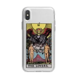 The Lovers Tarot Card IPhone Case -Wrap & Case Store The Lovers Tarot Card iPhone X Bumper Case on Silver iPhone Alternative Image 1