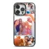 Tile Photo Collage Upload IPhone Case -Wrap & Case Store Tile Photo Collage Upload iPhone 14 Pro Max Black Impact Case on Silver phone
