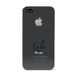 Transparent Black Handwritten Name IPhone Case -Wrap & Case Store Transparent Black Handwritten Name Apple iPhone 4s Case