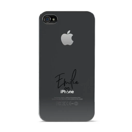 Transparent Black Handwritten Name IPhone Case - Image 4
