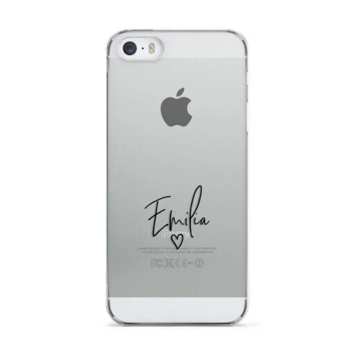 Transparent Black Handwritten Name IPhone Case - Image 3