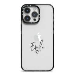 Transparent Black Handwritten Name IPhone Case