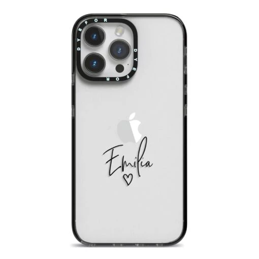 Transparent Black Handwritten Name IPhone Case