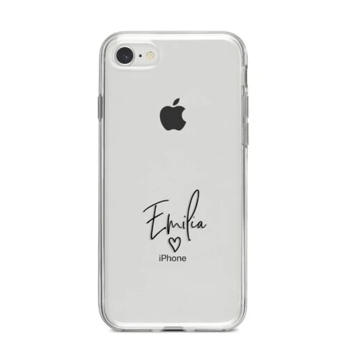 Transparent Black Handwritten Name IPhone Case - Image 8