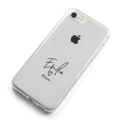 Transparent Black Handwritten Name IPhone Case -Wrap & Case Store Transparent Black Handwritten Name iPhone 8 Bumper Case on Silver iPhone Alternative Image