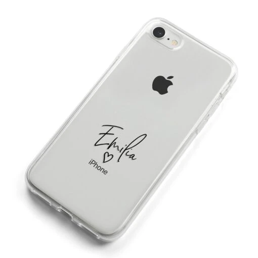Transparent Black Handwritten Name IPhone Case - Image 9