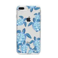 Turtle IPhone Case -Wrap & Case Store Turtle iPhone 8 Plus Bumper Case on Silver iPhone