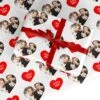 Valentines Day Photo Upload Wrapping Paper -Wrap & Case Store Valentines Day Photo Upload Custom Wrapping Paper