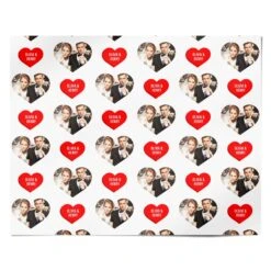 Valentines Day Photo Upload Wrapping Paper -Wrap & Case Store Valentines Day Photo Upload Personalised Wrapping Paper Alternative