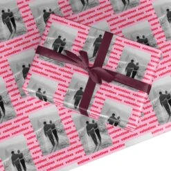 Valentines Photo Keepsake Wrapping Paper