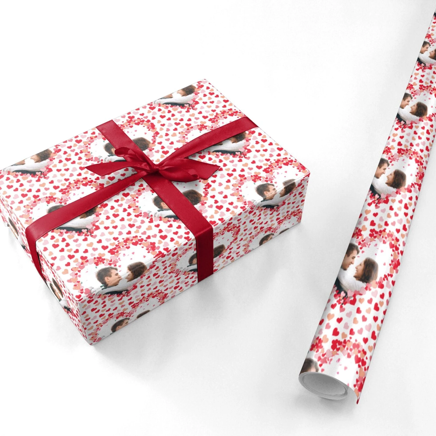 Valentines Photo Personalised Wrapping Paper - Image 3
