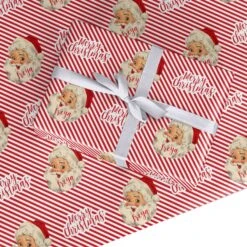Vintage Santa Personalised Wrapping Paper